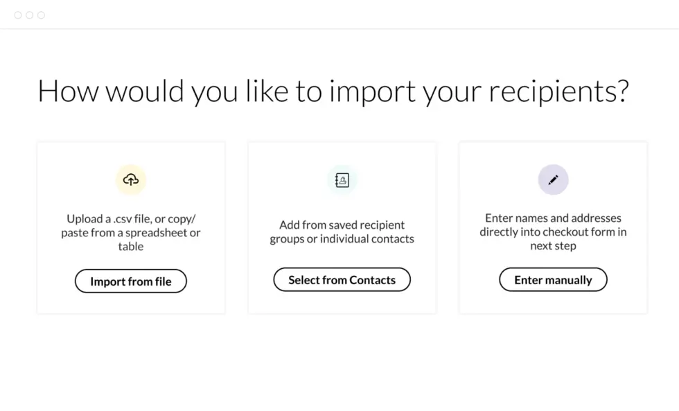 Send to hundreds of recipients at once