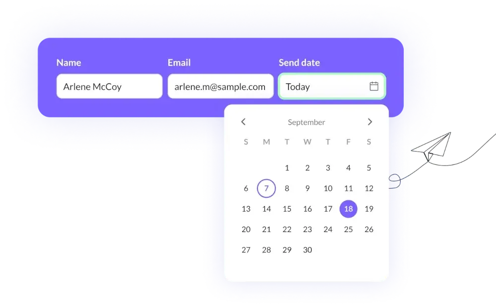 Preschedule milestone gifts