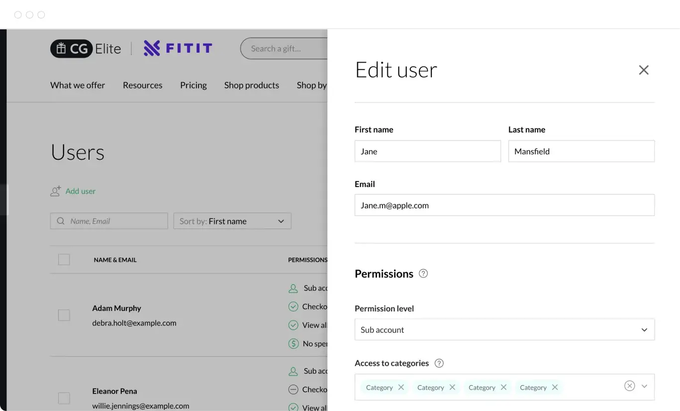 Manage users