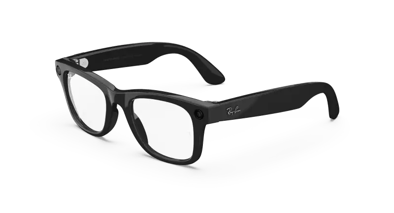 Meta Wayfarer Smart Glasses Shiny Black/Clear, Size 50