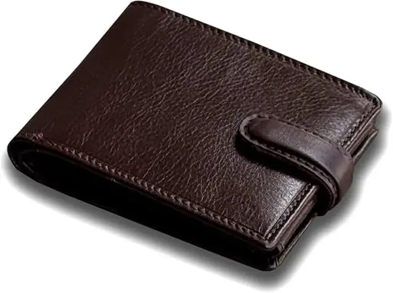 Crosshatch Leather Compact Wallet