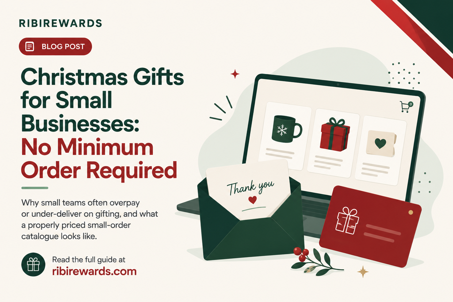 Christmas Gifts for Small Businesses: No Minimum Order Required