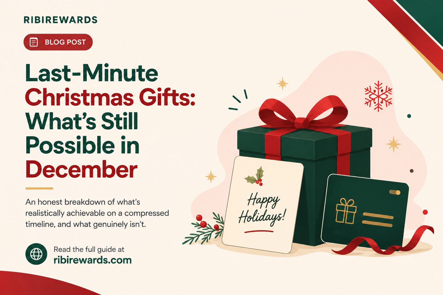 Last-Minute Christmas Gifts: What's Still Possible in December