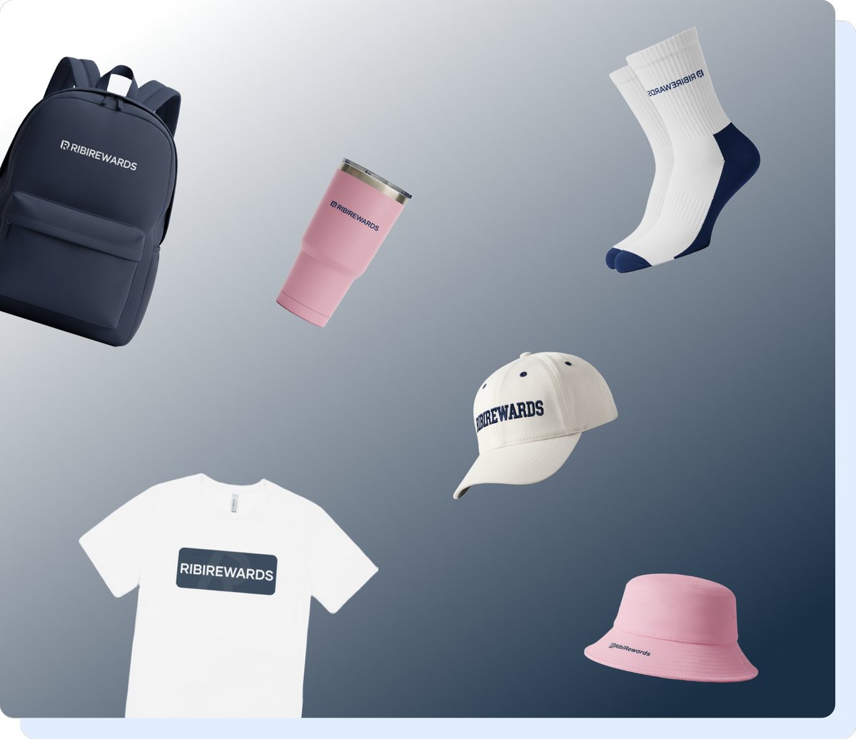 Branded swag in action