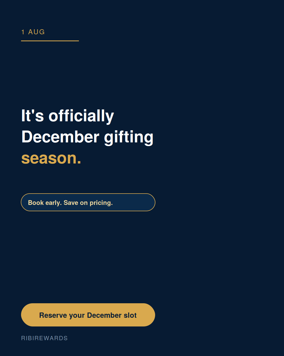 December gifting season starts early — RibiRewards