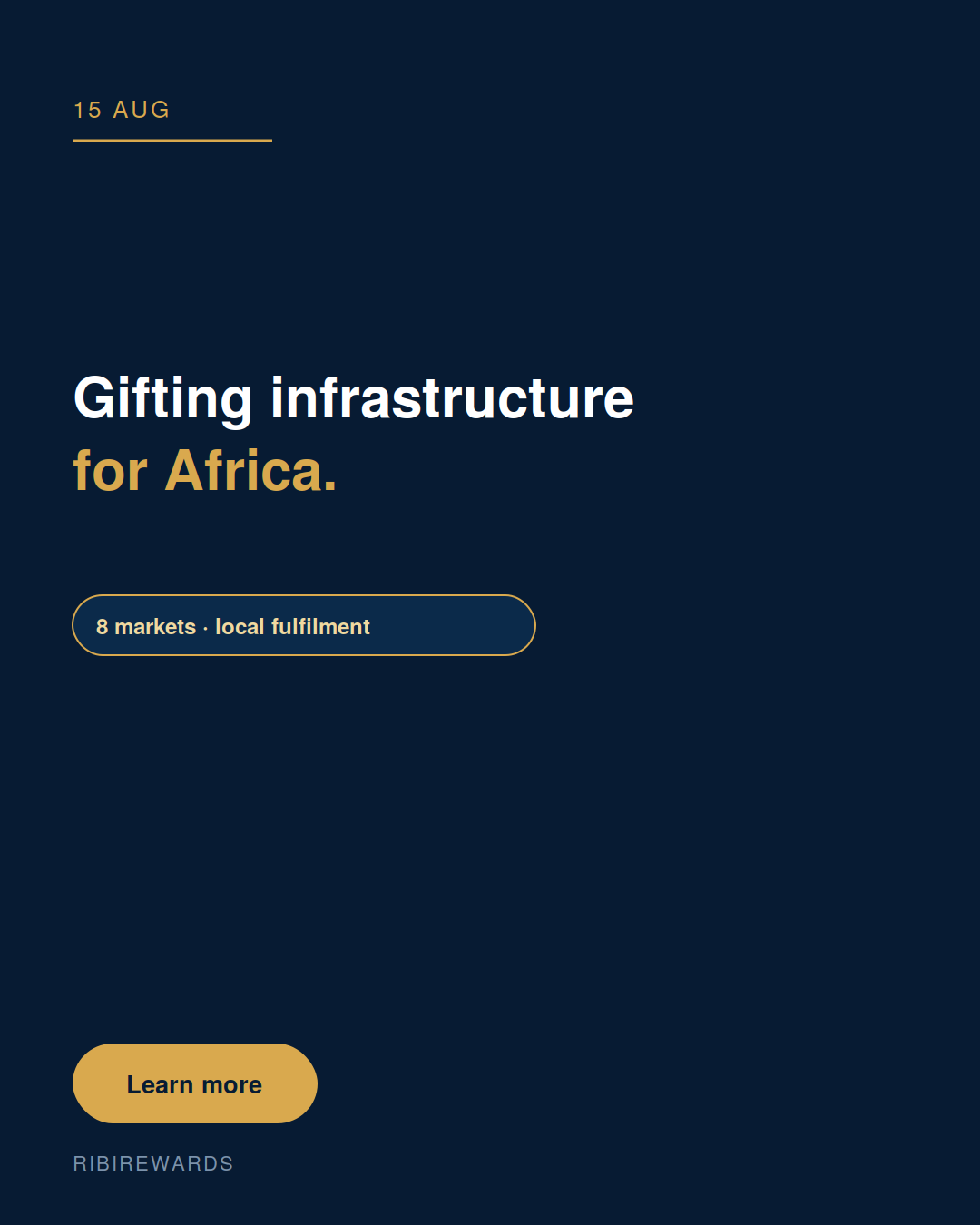 RibiRewards — gifting infrastructure for Africa