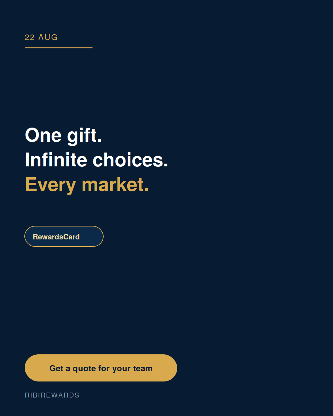 RewardsCard by RibiRewards — one gift, infinite choices